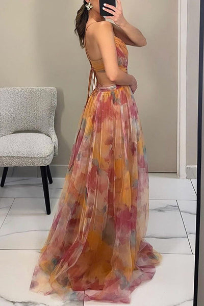 Iris - Robe à Torsion Florale