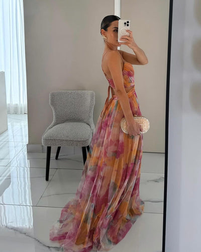 Iris - Robe à Torsion Florale