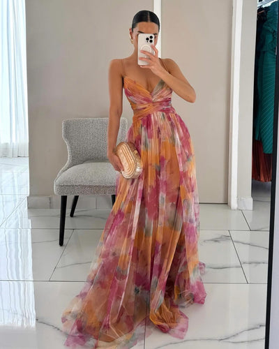 Iris - Robe à Torsion Florale