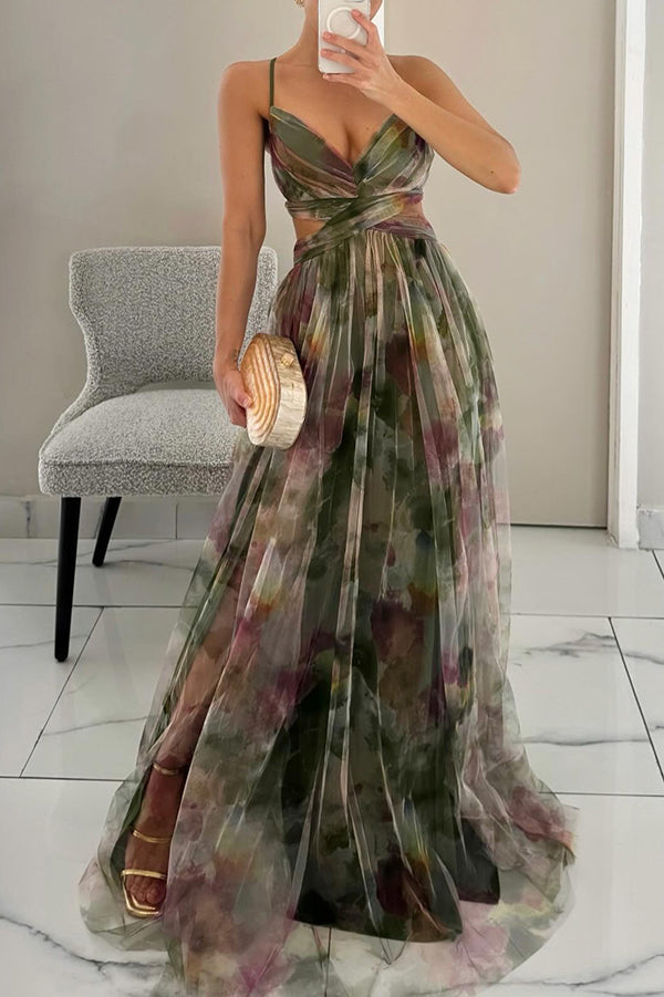 Iris - Robe à Torsion Florale