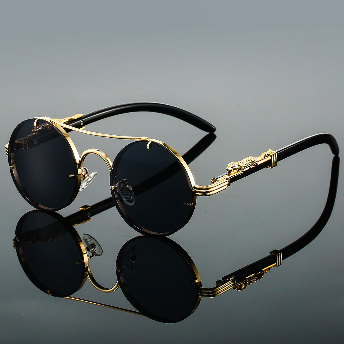 Theo - Lunettes de soleil rondes ornementées