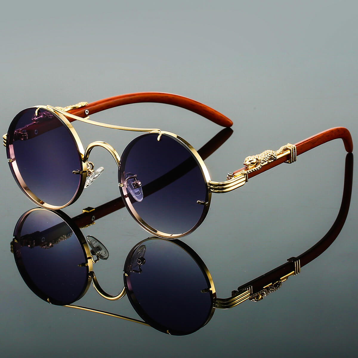 Theo - Lunettes de soleil rondes ornementées