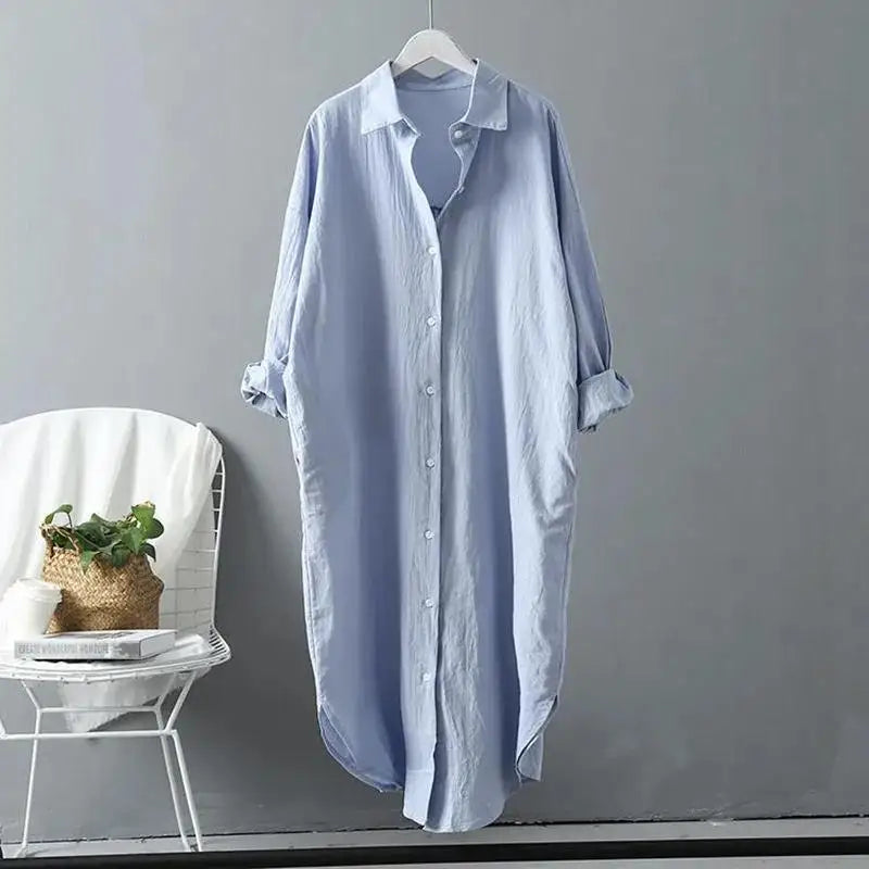 Gemma - Robe chemise longue