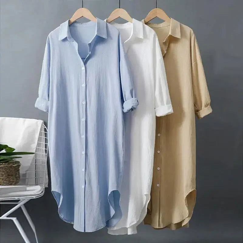 Gemma - Robe chemise longue