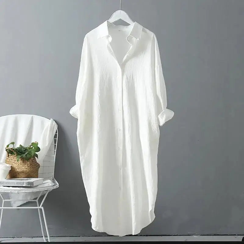 Gemma - Robe chemise longue