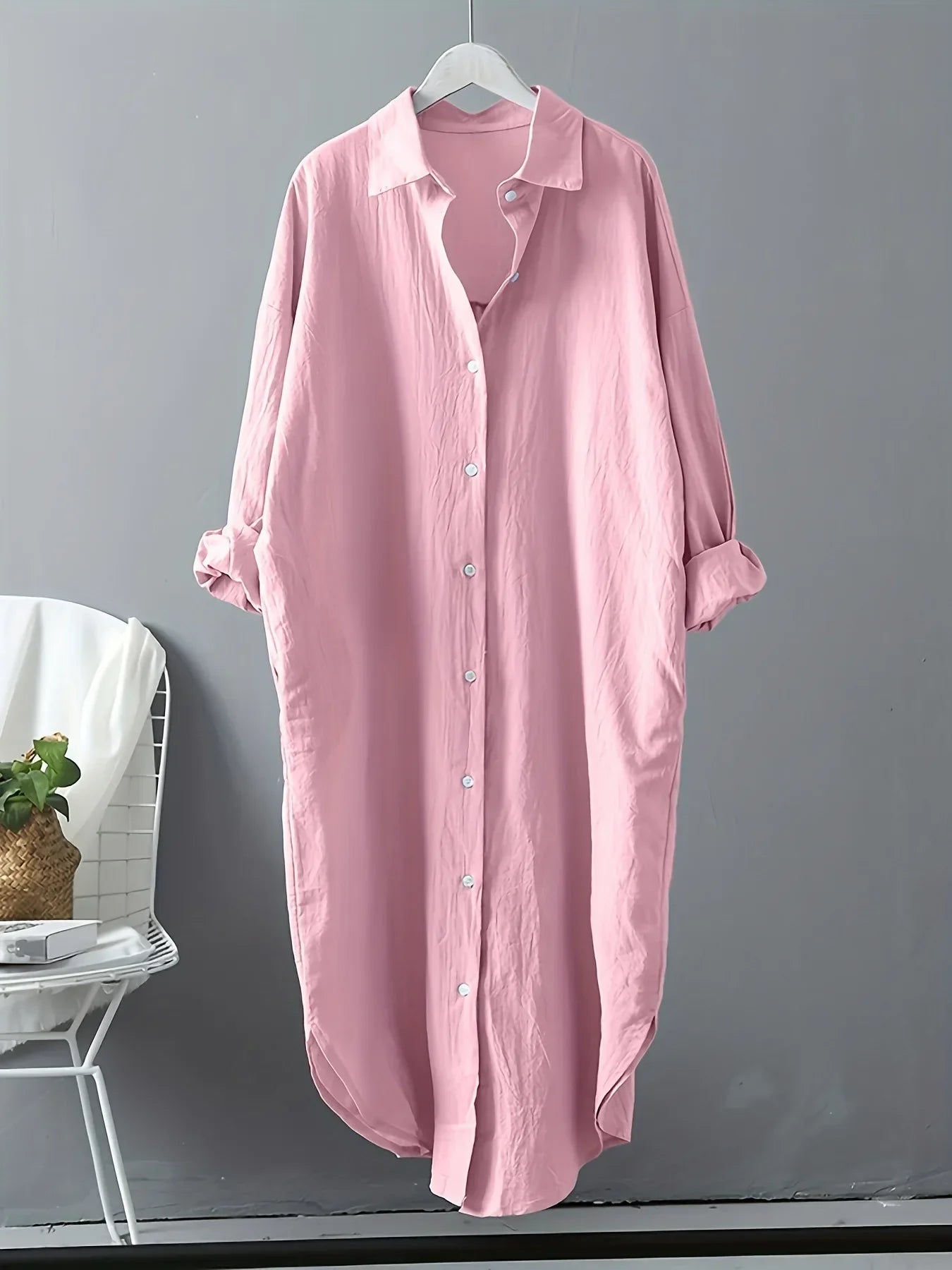 Gemma - Robe chemise longue