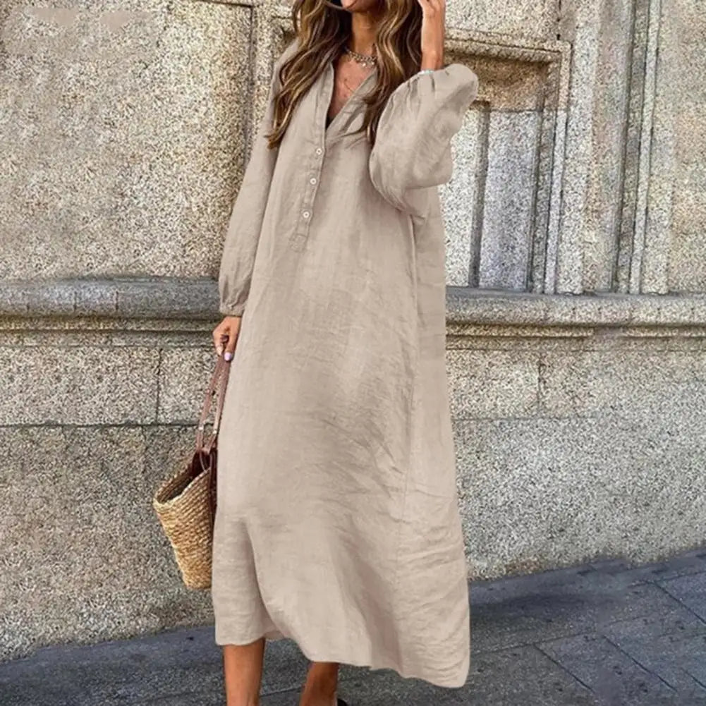 Sage - Robe fluide boutonnée
