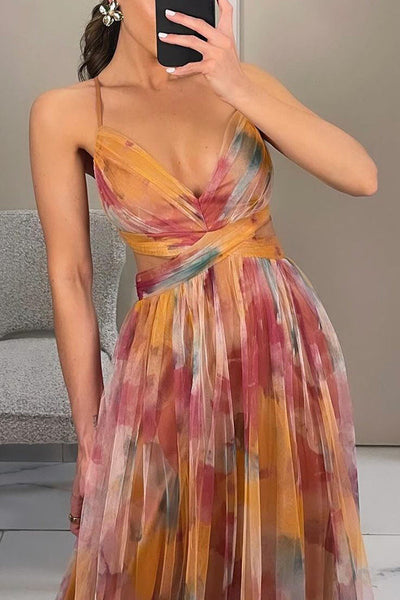 Iris - Robe à Torsion Florale