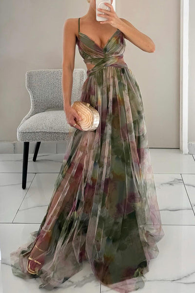 Iris - Robe à Torsion Florale